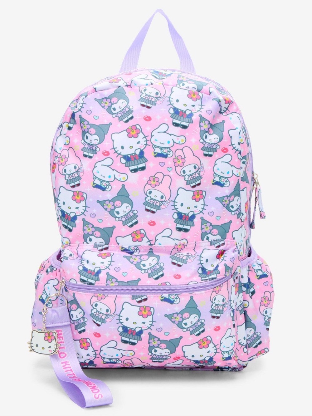 Hello Kitty & Friends Pink and Lavender Character Backpack- New
